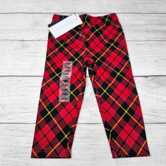 NWT Polo Ralph Lauren Toddler‎ Girls Plaid Cotton-Blend Leggings size 12 months - Picture 1 of 3